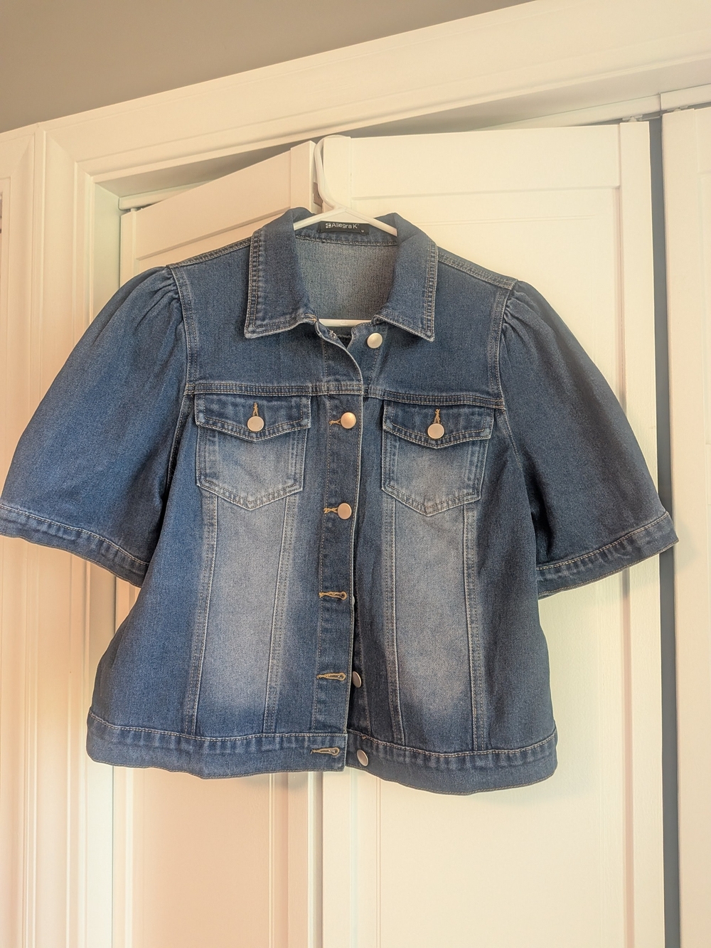 Allegra K Light Blue Denim Jacket